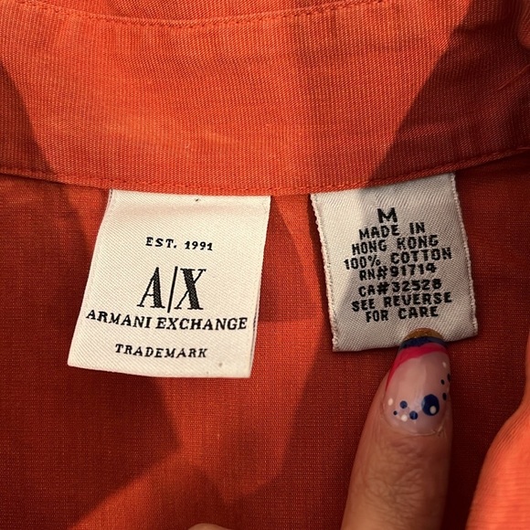 🔥Armani Exchange Burned Orange Button-Up Shirt🔥 - Picture 5 of 5